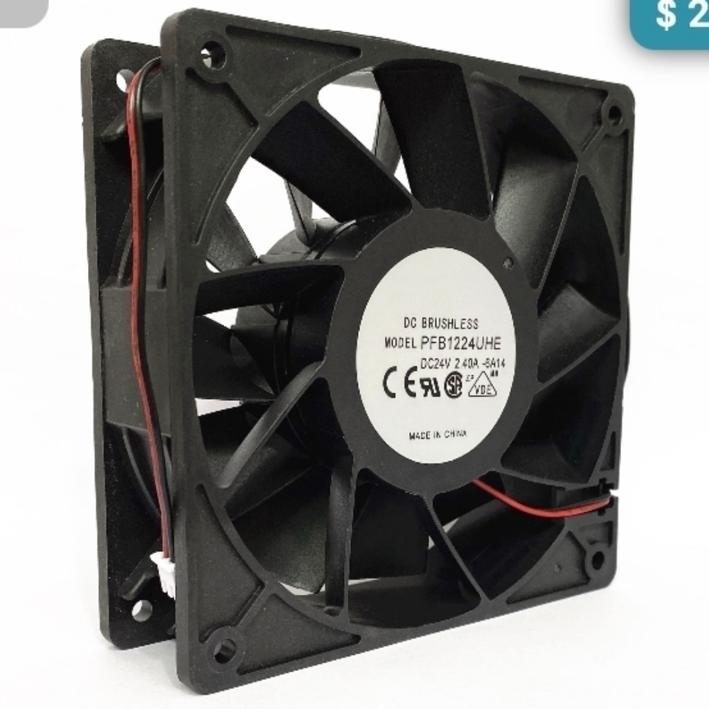 Fan 24v 2.40a 12cm 120mm L×120mm W×38mm H DC Brushless Fan New (Box 1)